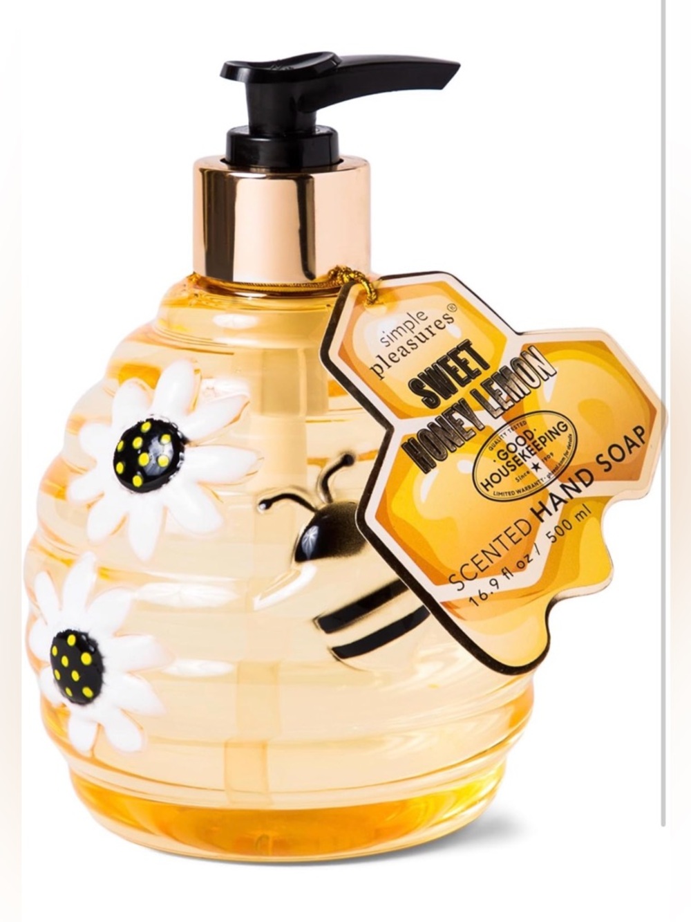 Simple Pleasures Beehive Sweet Honey Lemon Scented Liquid Hand Soap Dispenser